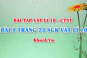 Bài 1 trang 73 SGK Vật lí 10 Chân trời sáng tạo
